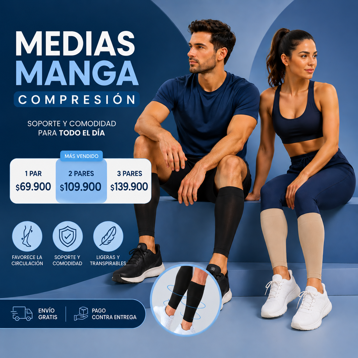 Medias manga compresión