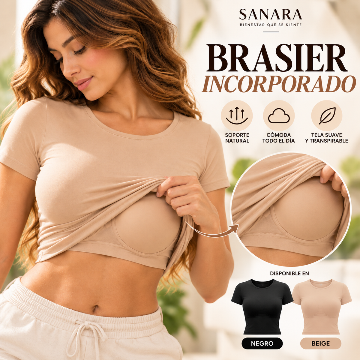 Camiseta Comfort Bra 2 en 1