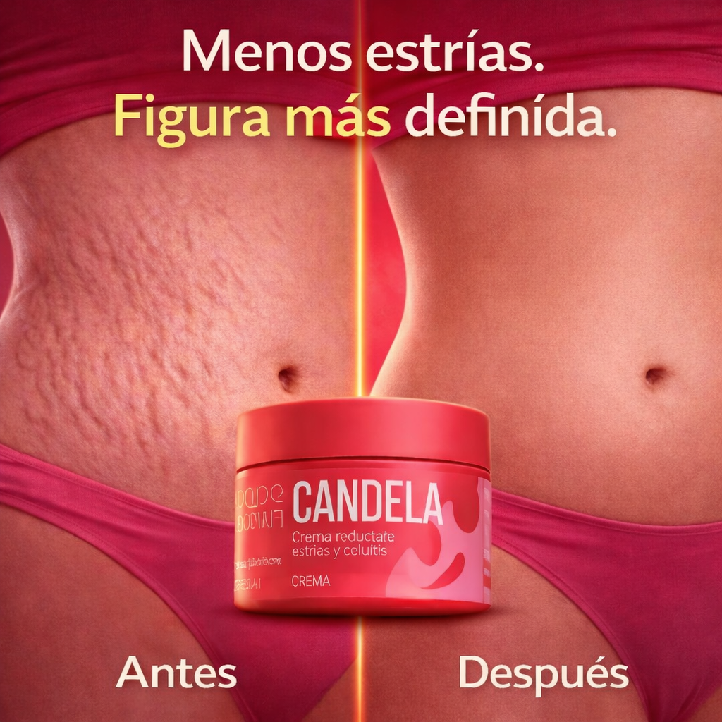 Crema Candela Menos estrías. Figura más definida