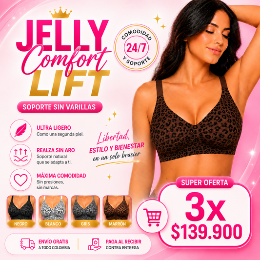 Brasier Jelly Comfort Lift — Soporte sin varillas, comodidad total