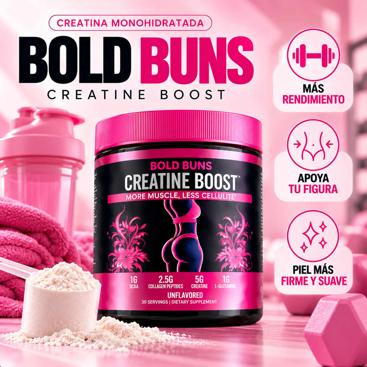 creatina bold buns boost