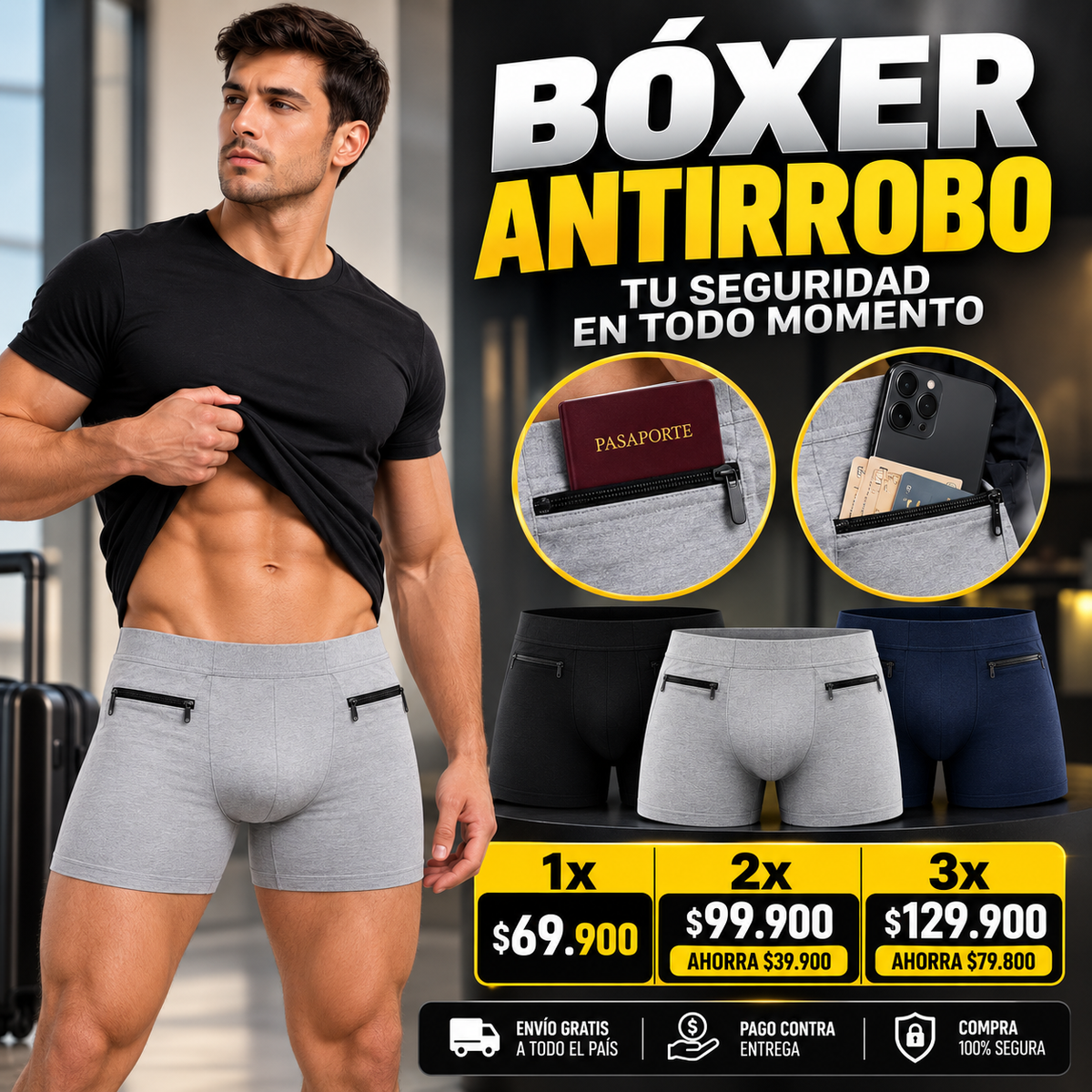 Boxer con bolsillos